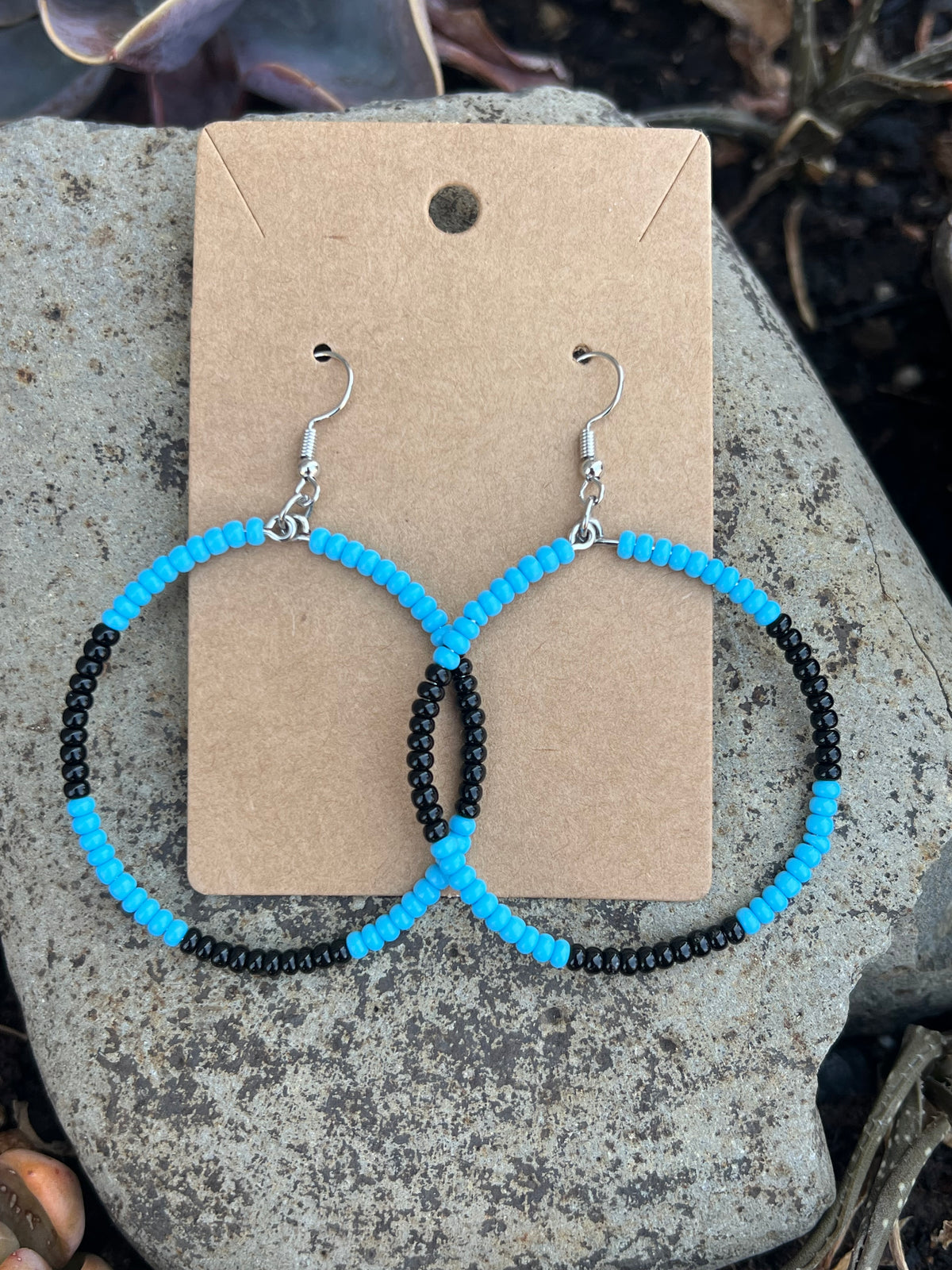 Beaded hoop earrings