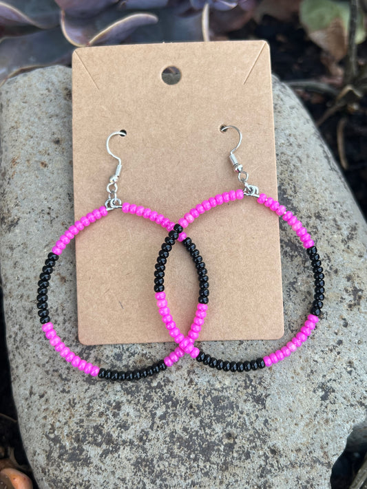 Beaded hoop earrings