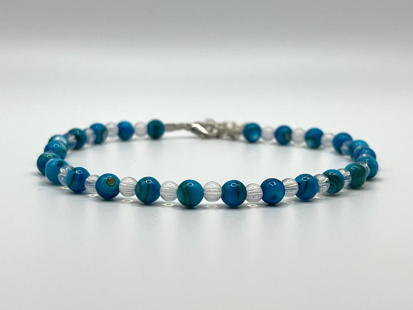 OCEAN WAVES Glass Bead Necklace